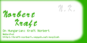 norbert kraft business card